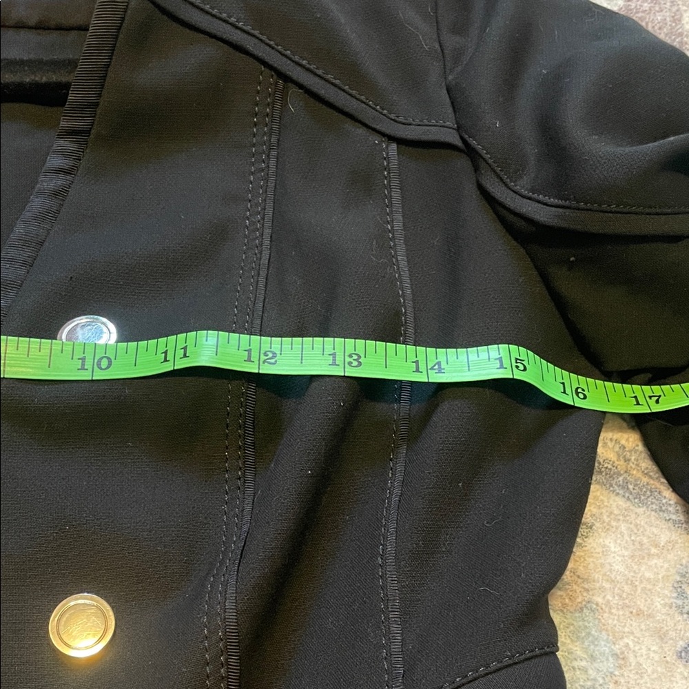 White House Black Market Black Utility Jacket with Gold Accents - Picture 6 of 7